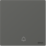 Bộ Công Tắc Chuông Cửa Vuông Màu Xám Simon M7 Gem Diamond Gray Mã 666301G-4D