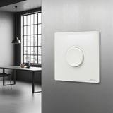 Bộ Chiết Áp Đèn 200W Vuông Màu Trắng Simon M7 Gem Diamond White Mã 66E102G-4F-Kính chống chói (Anti-glare Glass) Bề mặt kính cường lực