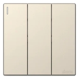 Bộ Công Tắc Ba 1 Chiều Vuông Màu Sâm Panh Simon S6 581031-46