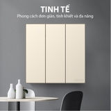 Bộ Công Tắc Ba 2 Chiều Vuông Màu Sâm Panh Simon S6 581032-46- Thiết Bị Điện Cao Cấp