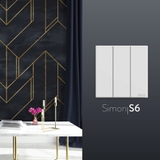 Bộ Công Tắc Ba 2 Chiều Vuông Màu Trắng Simon S6 581032 - Công Tắc Châu Âu