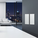 Bộ công tắc ba nhà thông minh Simon M7 Gem Smart màu Bạc 66E8003GTY-4E Cảm biến Tiệm cận Độc đáo