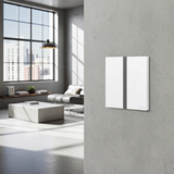 Bộ công tắc ba nhà thông minh Simon M7 Gem Smart màu Trắng 66E8003GTY-4F chất liệu đá sơn cao cấp theo tiêu chuẩn châu Âu