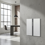 Bộ công tắc bối cảnh ba nhà thông minh Simon M7 Gem smart Màu Bạc 66E8007GTY-4Echất liệu mặt đá sơn theo tiêu chuẩn Châu Âu