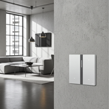 Bộ công tắc bối cảnh ba nhà thông minh Simon M7 Gem smart Màu Bạc 66E8007GTY-4EThi công dễ dàng Tương thích hoàn hảo