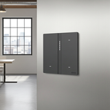 Bộ công tắc bối cảnh ba nhà thông minh Simon M7 Gem smart Màu Xám 66E8007GTY-4D Dễ dàng lắp đặt Tương thích với đế âm tường vuông