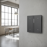 Bộ công tắc bối cảnh ba nhà thông minh Simon M7 Gem smart Màu Xám 66E8007GTY-4D Thiết kế sang trọng, hiện đại