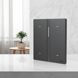 Bộ Công Tắc Bối Cảnh Bốn Nhà Thông Minh Simon M7 Gem Smart Màu Xám (Grey)  66E8008GTY-4D Cảm Biến Tiệm Cận Thông Minh