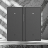 Bộ Công Tắc Bối Cảnh Bốn Nhà Thông Minh Simon M7 Gem Smart Màu Xám (Grey)  66E8008GTY-4Dchuẩn kết nối không dây Zigbee,