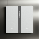 Bộ công tắc bối cảnh đôi nhà thông minh Simon M7 Gem smart màu bạc 66E8006GTY-4E