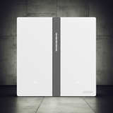 Bộ công tắc bối cảnh đôi nhà thông minh Simon M7 Gem smart màu trắng 66E8006GTY-4F