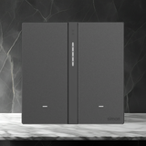 Bộ công tắc bối cảnh đôi nhà thông minh Simon M7 Gem smart màu xám 66E8006GTY-4D dễ dàng điều khiển, hẹn giờ bậttắt đèn