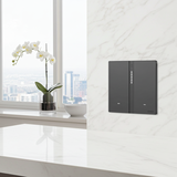 Bộ công tắc bối cảnh đôi nhà thông minh Simon M7 Gem smart màu xám 66E8006GTY-4Dcông nghệ cảm biến tiệm cận