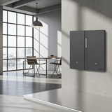 Bộ công tắc bối cảnh đôi nhà thông minh Simon M7 Gem smart màu xám 66E8006GTY-4DNhà thông minh Điều khiển nhiều thiết bị điện cùng lúc