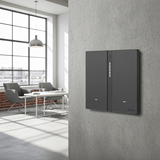Bộ công tắc bối cảnh đôi nhà thông minh Simon M7 Gem smart màu xám 66E8006GTY-4Dphong cách nội thất khác nhau, từ tối giản đến hiện đại