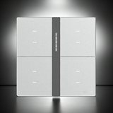 Bộ Công Tắc Bối Cảnh Tám Nhà Thông Minh Simon M7 Gem Smart Màu Bạc (Silver) 66E8025GTY-4E