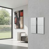 Bộ Công Tắc Bối Cảnh Tám Nhà Thông Minh Simon M7 Gem Smart Màu Bạc (Silver) 66E8025GTY-4E6 vẻ đẹp hiện đại, đẳng cấp