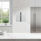 Bộ Công Tắc Bối Cảnh Tám Nhà Thông Minh Simon M7 Gem Smart Màu Bạc (Silver) 66E8025GTY-4Etiêu chuẩn châu Âu.