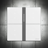 Bộ Công Tắc Bối Cảnh Tám Nhà Thông Minh Simon M7 Gem Smart Màu Trắng (White) 66E8025GTY-4F