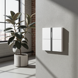 Bộ Công Tắc Bối Cảnh Tám Nhà Thông Minh Simon M7 Gem Smart Màu Trắng (White) 66E8025GTY-4Fchất liệu mặt đá sơn tiêu ch