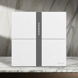 Bộ Công Tắc Bối Cảnh Tám Nhà Thông Minh Simon M7 Gem Smart Màu Trắng (White) 66E8025GTY-4FKết Nối Zigbee Đáng Tin Cậy