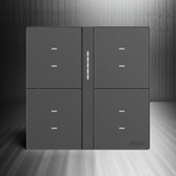 Bộ Công Tắc Bối Cảnh Tám Nhà Thông Minh Simon M7 Gem Smart Màu Xám (Grey) 66E8025GTY-4D