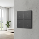 Bộ Công Tắc Bối Cảnh Tám Nhà Thông Minh Simon M7 Gem Smart Màu Xám (Grey) 66E8025GTY-4DThiết Kế Sang Trọng Đậm Chất Châu