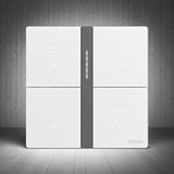 Bộ công tắc bối cảnh tám nhà thông minh Simon M7 metal smart màu Bạc 66E8025MTY-2a Điều Khiển 8 Ngữ Cảnh Đa Dạng