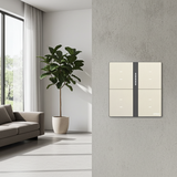 Bộ công tắc bối cảnh tám nhà thông minh Simon M7 metal smart màu Vàng 66E8025MTY-2c Mặt kim loại màu Vàng Gold sang trọng