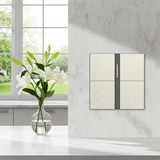 Bộ công tắc bối cảnh tám nhà thông minh Simon M7 metal smart màu Vàng 66E8025MTY-2c Thiết Kế Kim Loại Vàng Gold Tinh Xảo