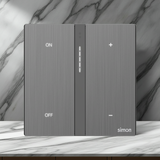 Bộ công tắc bối cảnh tám nhà thông minh Simon M7 metal smart màu Xám 66E8025MTY-2b Thiết Kế Kim Loại Sang Trọng