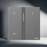 Bộ công tắc bối cảnh tám nhà thông minh Simon M7 metal smart màu Xám 66E8025MTY-2b