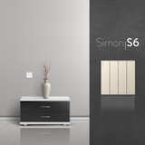 Bộ Công Tắc Bốn 1 Chiều Vuông Màu Sâm Panh Simon S6 581041-46  - Công Tắc Cao Cấp