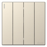 Bộ Công Tắc Bốn 1 Chiều Vuông Màu Sâm Panh Simon S6 581041-46