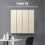 Bộ Công Tắc Bốn 1 Chiều Vuông Màu Sâm Panh Simon S6 581041-46  - Thiết Bị Điện Cao Cấp
