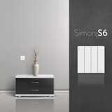 Bộ Công Tắc Bốn 1 Chiều Vuông Màu Trắng Simon S6 581041 - Công Tắc Cao Cấp