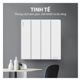 Bộ Công Tắc Bốn 1 Chiều Vuông Màu Trắng Simon S6 581041 - Thiết Bị Điện Cao Cấp