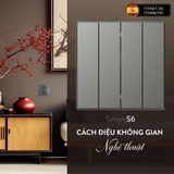 Bộ Công Tắc Bốn 1 Chiều Vuông Màu Xám Simon S6 581041-61 - Công Tắc Tây Ban Nha