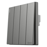 Bộ Công Tắc Bốn 1 Chiều Vuông Màu Xám Simon S6 581041-61 Đứng