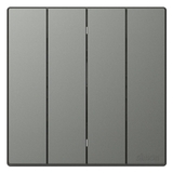 Bộ Công Tắc Bốn 1 Chiều Vuông Màu Xám Simon S6 581041-61