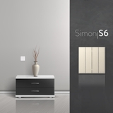 Bộ Công Tắc Bốn 2 Chiều Vuông Màu Sâm Panh Simon S6 581042-46 - Công Tắc Cao Cấp