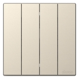 Bộ Công Tắc Bốn 2 Chiều Vuông Màu Sâm Panh Simon S6 581042-46