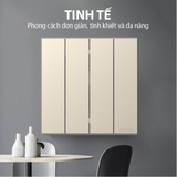 Bộ Công Tắc Bốn 2 Chiều Vuông Màu Sâm Panh Simon S6 581042-46 - Thiết Bị Điện Cao Cấp