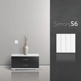 Bộ Công Tắc Bốn 2 Chiều Vuông Màu Trắng Simon S6 581042 - Công Tắc Cao Cấp