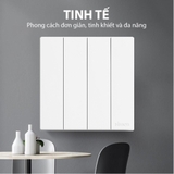 Bộ Công Tắc Bốn 2 Chiều Vuông Màu Trắng Simon S6 581042 - Thiết Bị Điện Cao Cấp