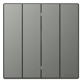Bộ Công Tắc Bốn 2 Chiều Vuông Màu Xám Simon S6 581042-61