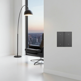 Bộ công tắc bốn nhà thông minh Simon M7 Gem smart Màu Xám 66E8004GTY-4D Cảm giác nhấn chắc chắn, phản hồi tức thì.