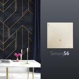 Bộ Công Tắc Chuông Cửa Vuông Màu Sâm Panh Simon S6 586301-46  - Công Tắc Châu Âu