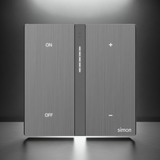 Bộ công tắc Dimmer đơn nhà thông minh Simon M7 metal smart màu Xám 66E8015MTY-2b