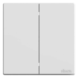 Bộ Công Tắc Đôi 2 Chiều Vuông Màu Trắng Simon S6 581022